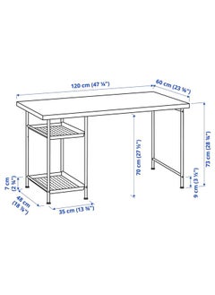 Desk, Black-Brown/White, 120X60 Cm - pzsku/ZB5678AAD0B1BC2979890Z/45/_/1732532183/10885b5f-46d8-40b9-aedc-7f83523b4015