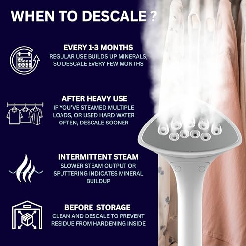 SALAV Garment Steamer Descaling Solution Decalcifier Packets for Mineral Deposits and Build-up Removal, Maintenance for Clothes, Works with all Garment Steamer Brands, Cleans Build Up, 5 packs - Image 4