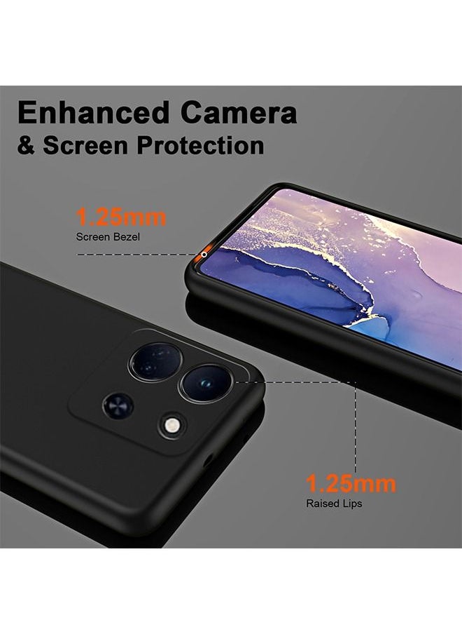 غطاء جراب واقٍ لهاتف Infinix Note 30 5G أسود مواد ترقية صديقة للبيئة وغير ضارة