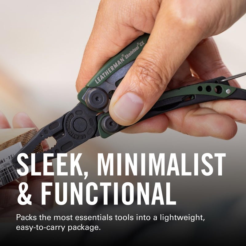 LEATHERMAN, Skeletool CX, 7-in-1 Lightweight, Minimalist Multi-Tool for Everyday Carry (EDC), Home, Garden & Outdoors, OD Green - Image 2