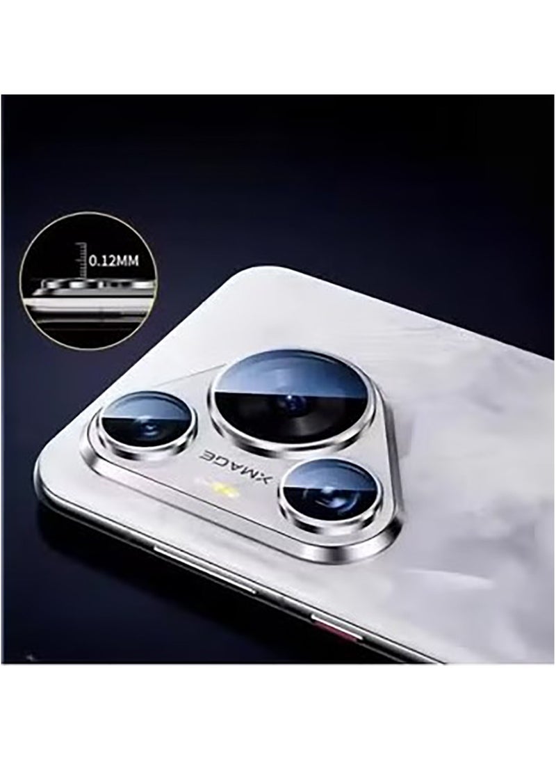 Camera Lens Protector for Huawei Pura 80 Ultra, Full Coverage 9H Tempered Glass Ring Cover, Matte Metal Plate, Case Friendly(Black) - Image 4