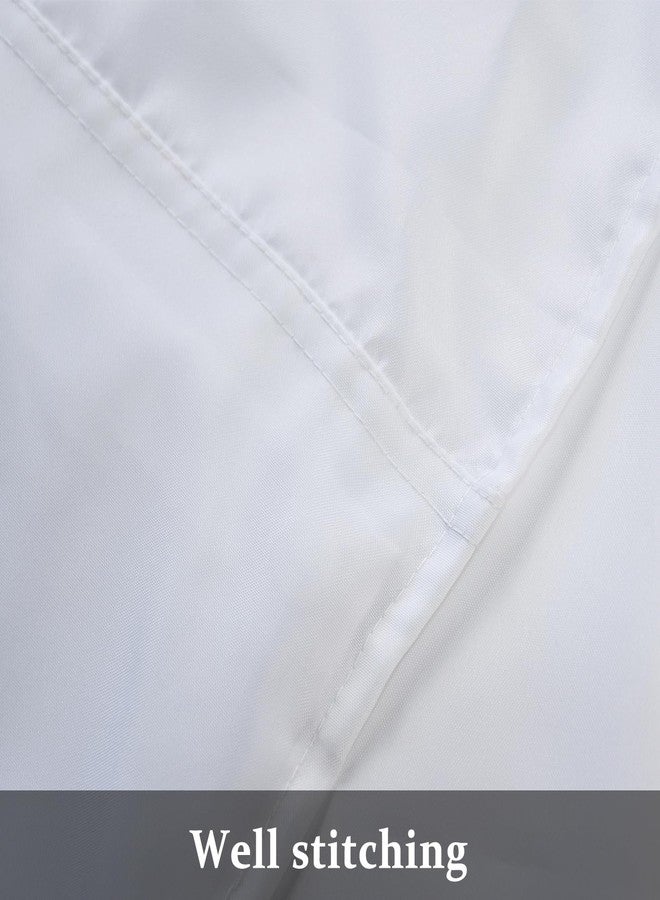 AWERT No Hook 70W x 54H Detachable Button White Liner Snap in Fabric Shower Curtain Liner Replacement with Magnets Suitable for 71x74inch Shower Curtain - Image 3
