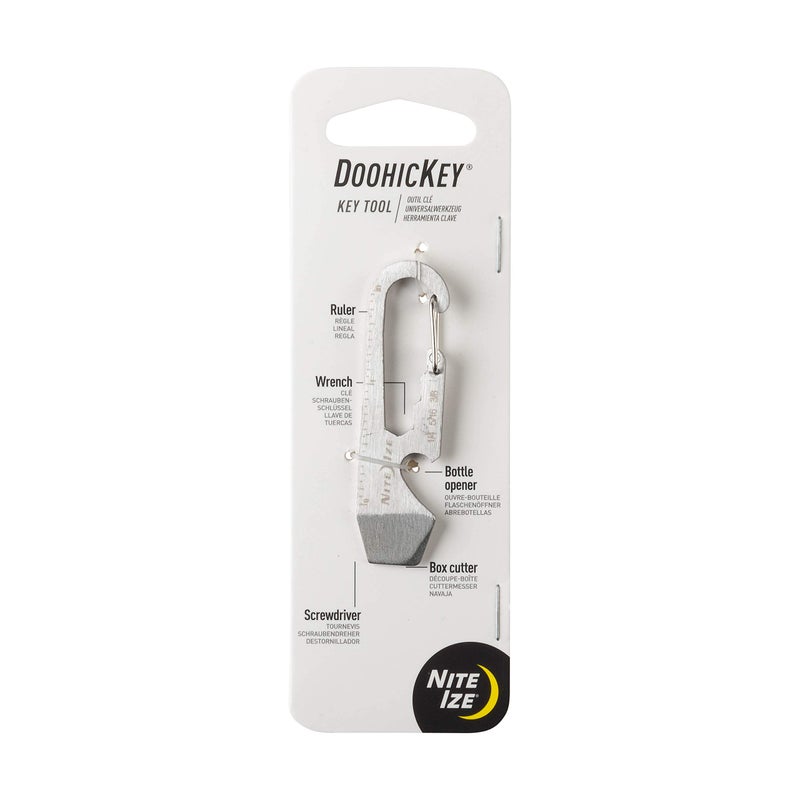 NITE IZE Nite Ize KMT-11-R3 Easily attaches to an existing Chain or Strap DoohicKey Key Keychain Multi-Tool (1 Pack), One Size, Silver  - Image 1