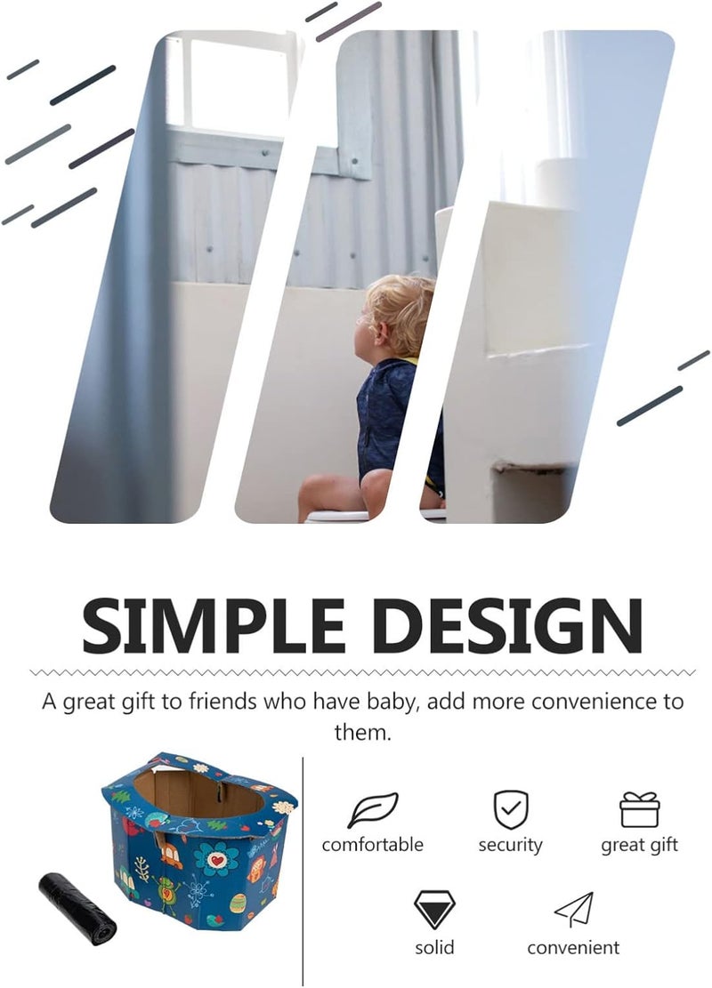 klarako Kids Portable Folding Toilet Baby Commode Car Toilet Travel Potty with Garbage Bag for Long Road Trips Beach Camping Play Field Train Outdoors - Image 5