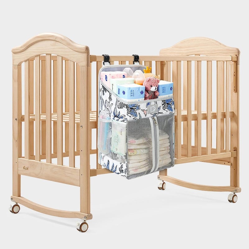 Hanging Diaper Caddy Organizer, Diaper Holder Baby Crib Hanging Storage, Diaper Stacker and Crib Organizer, Diaper Stacker for Changing Table, Crib, Playard or Wall – Newborn Baby Essentials - Image 3