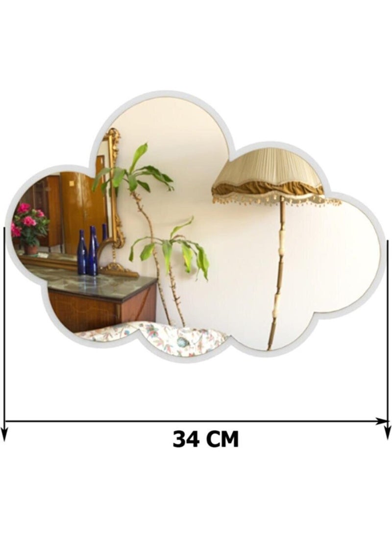HELLOVE - Children's Room Wall Ornament 2 Pcs Wooden Cloud Children's Room Ornament - Image 1