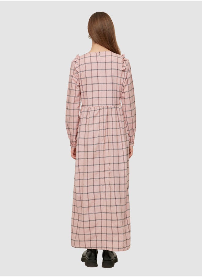 trendyol - Check Print Maxi Dress - Image 1