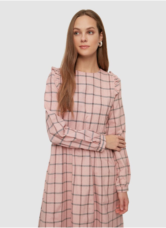 trendyol - Check Print Maxi Dress - Image 1
