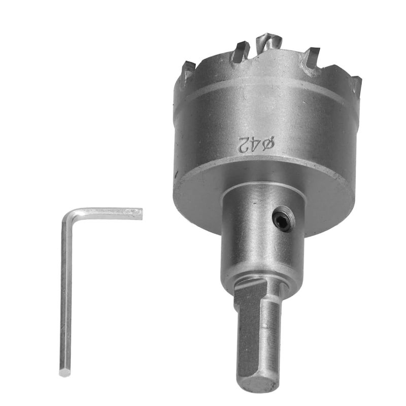 Carbide Teeth Hole Saw Heavy Duty Drills Holes Opener for Stainless Steel Metal Plate (42mm) - Image 2