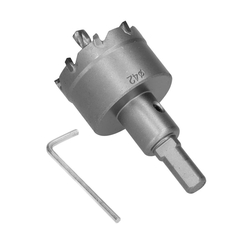 Carbide Teeth Hole Saw Heavy Duty Drills Holes Opener for Stainless Steel Metal Plate (42mm) - Image 5