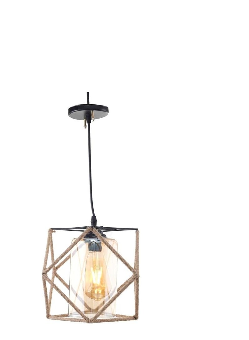 Hexagonal Metal Linen Modern Chandelier Black UnSaLi-22 - Image 2