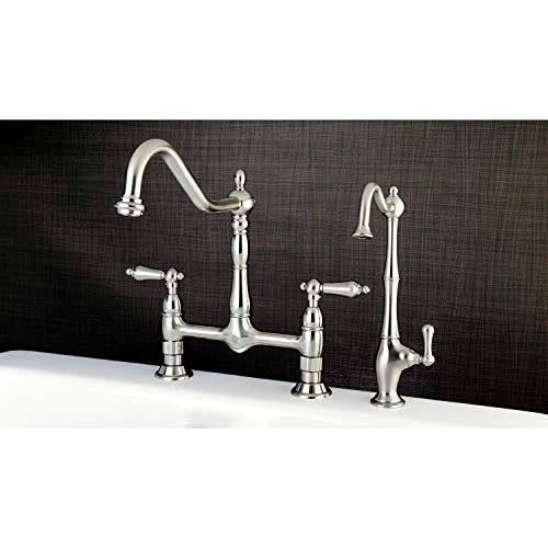 Kingston Brass KS1178AL Heritage 8-Inch Kitchen Faucet Without Sprayer, Brushed Nickel - Image 2