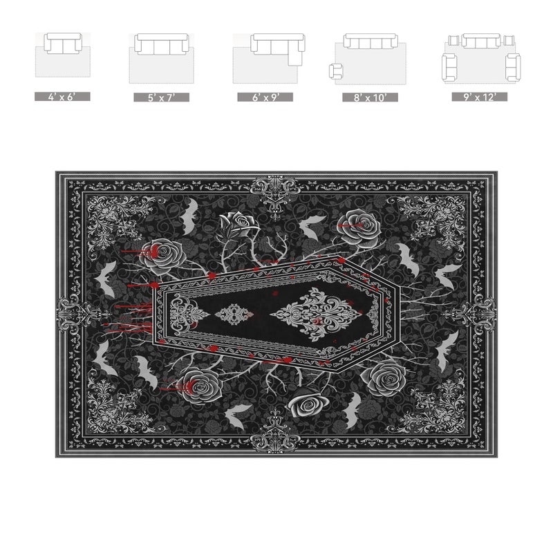 Nayoroom Dark Academia Area Rug, Soft Machine Washable 8x10 Rug, Non-Slip, Non-Shedding, Durable and Easy-Care, Perfect for Living Room, Bedroom, Dining Room. - Image 5