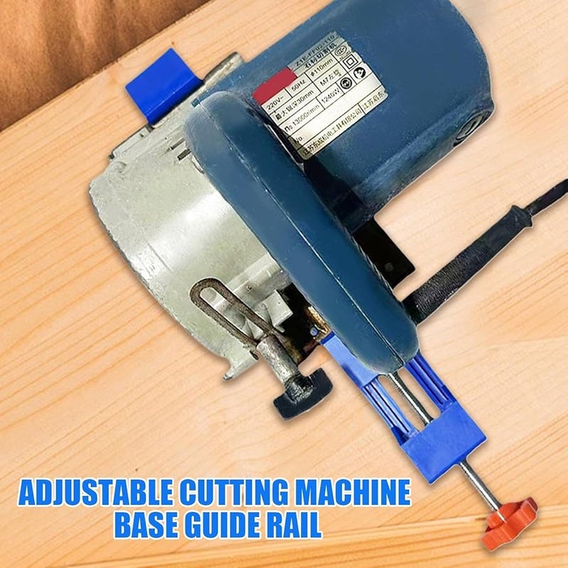 Blue Adjustable Cutting Machine Base Guide Electric Circular Saw Milling Positioning Clamp Wood Cutting Guide Rail For Precision Cutting - Image 4
