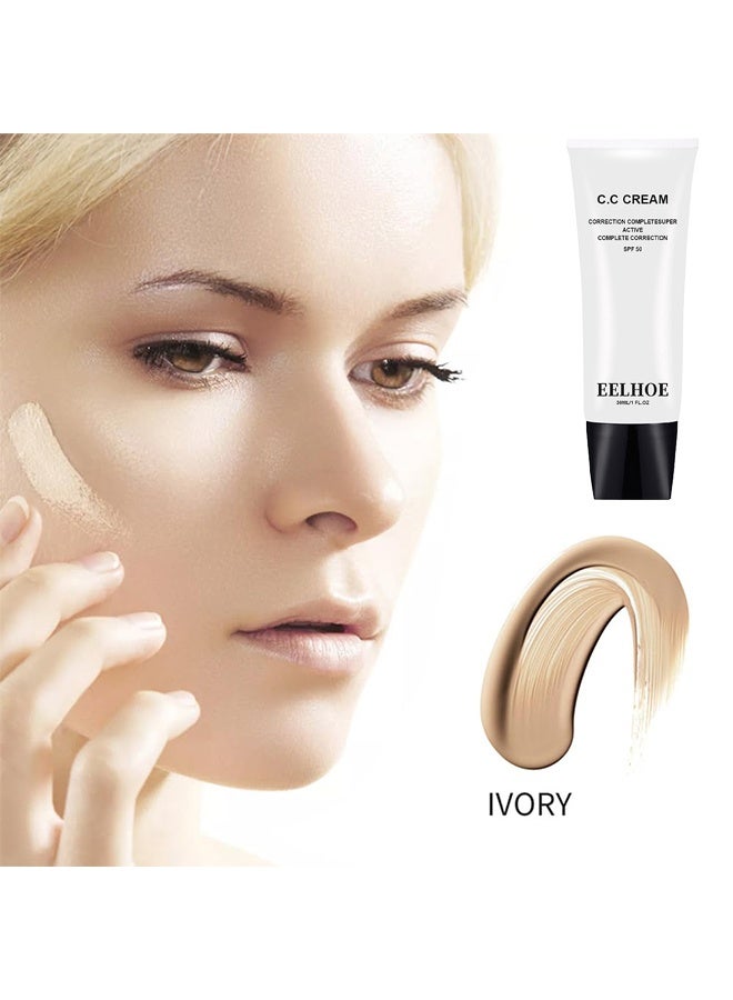 إيلهو كريم CC المرطب المعزول قبل المكياج 30 مل ، مقاوم للماء ، مكياج طويل الأمد مكياج خفيف ورقيق (عاجي) - Image 2
