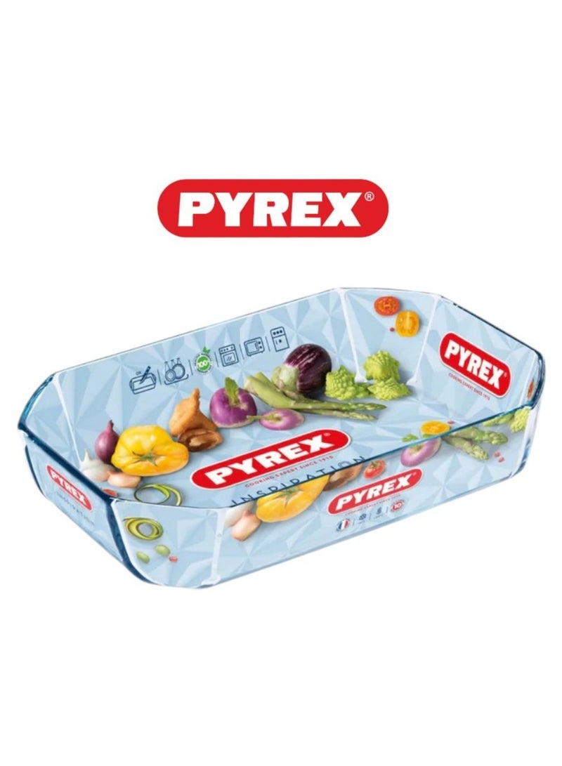 Pyrex Inspiration Rectangle Roaster - 2.6L (30x20 cm) Clear - Image 1
