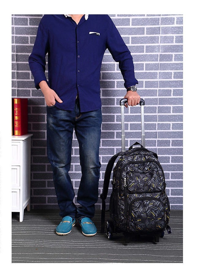 CityRiya-Long - Rolling Backpack Travel Trolly BookBag School Wheeled Backpack for Boys Girls Kids Luggage School Bag with Wheels Trolley Backpack - Image 1