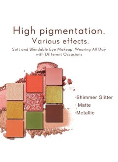 CATKIN CATKIN Eyeshadow Palettes Sparkly Eyeshadow Matte and Glitter Makeup Matte Shimmer Highly Pigmented Makeup Palettes Eye shadow 9 Colors Neutral Cosmetic Eye Shadows  - Image 2