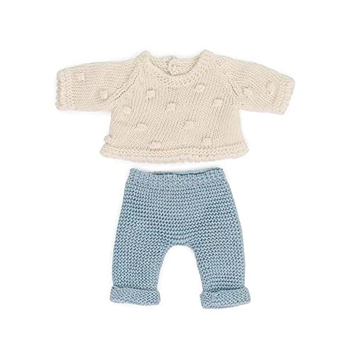 Miniland Clothes for Dolls 8 1/4'' Knitted Outfit Sweater & Trausers - ECO, Made in Spain, Quality, Role Play, Educational - Image 5