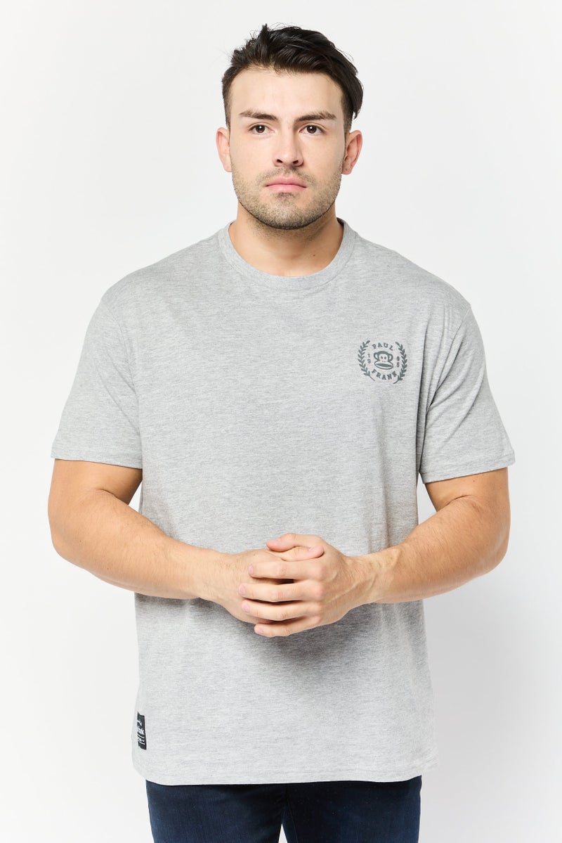Paul Frank Men Crew Neck Short Sleeve Graphic Print T-Shirt, Grey - Image 1