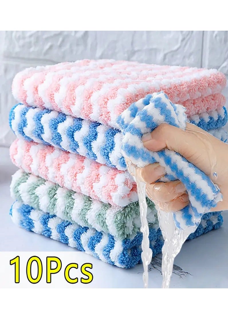 ماسية 10 قطع مناشف مطبخ مايكروفايبر شديدة الامتصاص سريعة الجفاف سهلة التنظيف غير لاصقة لا تترك أثر على الاطباق مقاس 25X25 سم  -  مناشف مطبخ مايكروفايبر، مناشف أطباق، مناشف تنظيف، مناشف مطبخ صغيرة، مناشف مطبخ سريعة الجفاف، مناشف مطبخ فائقة الامتصاص، مناشف مطبخ غير لاصقة، مناشف اطباق طقم مناشف مطبخ، أدوات مطبخ، تنظيف مطبخ. منشفة اطباق منشفة مطبخ - Image 1