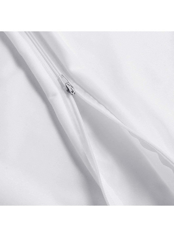 Utopia Bedding Waterproof Throw Pillow Protectors (No Pillow Inserts) with Zipper 20 x 20 Inches (2 Pack, White), Bed Bug Proof Outdoor Bed Couch Decorative Pillow Encasement Covers - Image 4