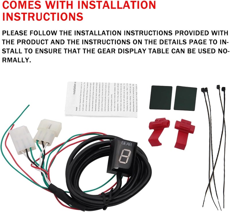 Wivplex Motorcycle Gear Display Indicator - Red Bracket - Image 4