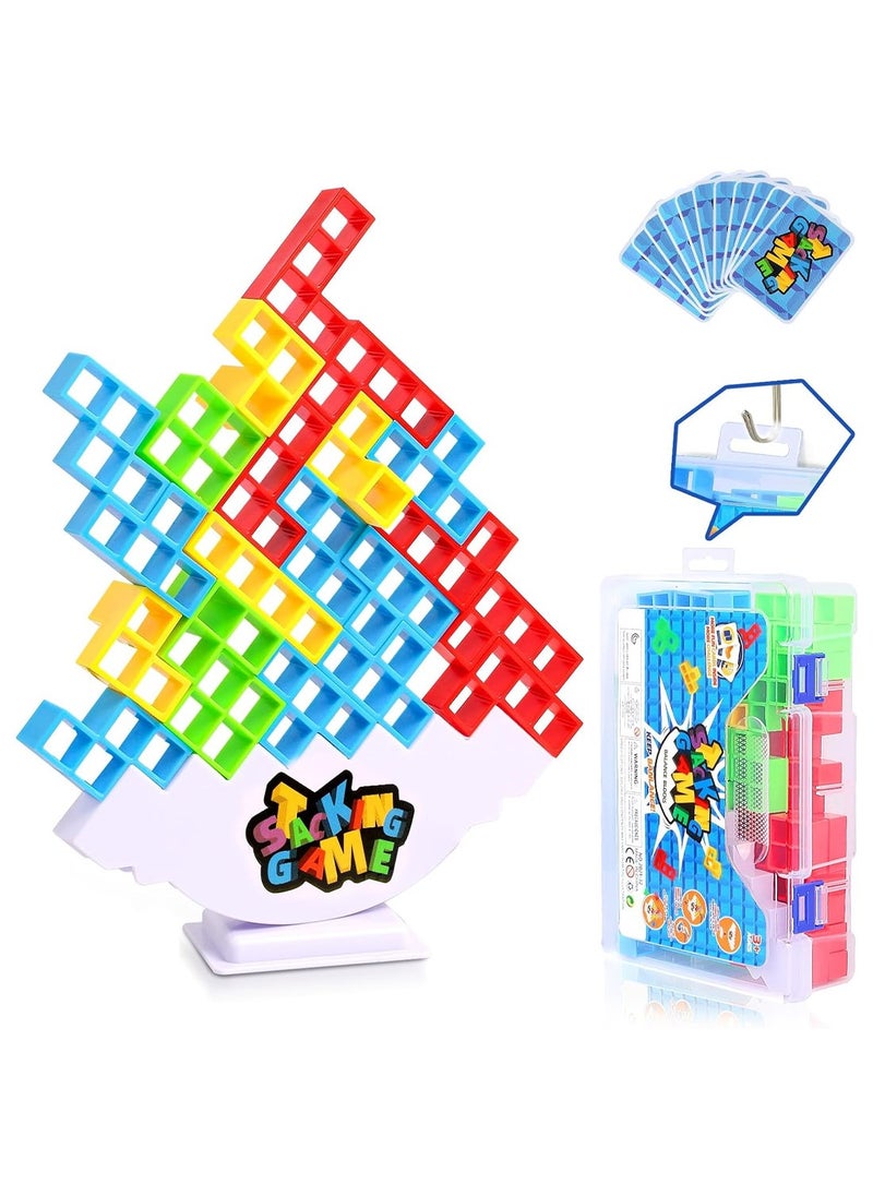 48 PCS Tetra Tower Game For Adult And Kids Stack Attack Board Games For Family Travel Party 2 Players Balance Stacking Toy  - Image 1
