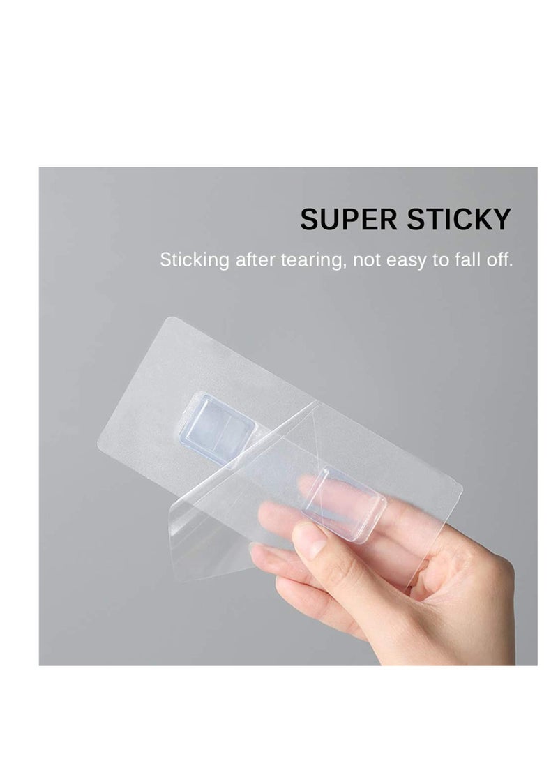 SYOSI Self Adhesive Bathroom Shelf,  Wall Mounted Storage Organizer, No Drilling Shower Caddy, Kitchen Storage Basket, Rack Shelves for Bathroom & Kitchen 2 Pcs (White+Green) - Image 4