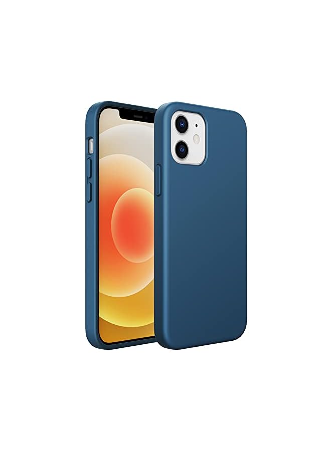 Jetech Silicone Case For Iphone 12/12 Pro 6.1-Inch, Silky-Soft Touch Full-Body Protective Case, Shockproof Cover With Microfiber Lining (Blue Cobalt) - Image 2
