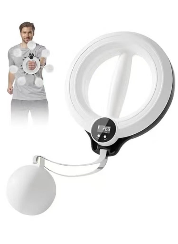 كابتن تيك Weighted Arm Hoop with Counter Smart, Hand-cranked Hula Hoop, Portable Exercise Equipment with 3 Display Modes, 360 Degree Arm Ring, Arm Exerciser Lightweight Arm Trainer for Arm Training - Image 1