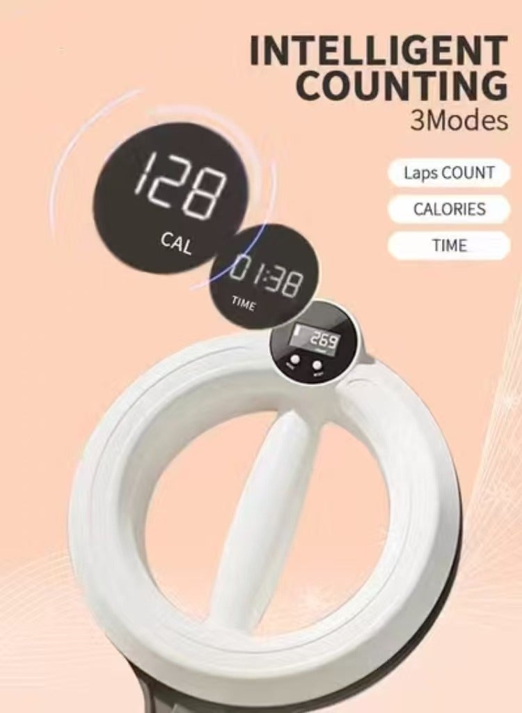 كابتن تيك Weighted Arm Hoop with Counter Smart, Hand-cranked Hula Hoop, Portable Exercise Equipment with 3 Display Modes, 360 Degree Arm Ring, Arm Exerciser Lightweight Arm Trainer for Arm Training - Image 4