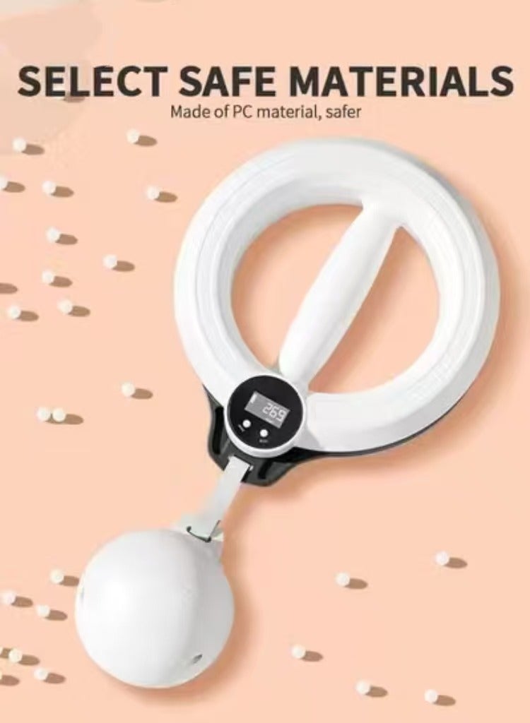 كابتن تيك Weighted Arm Hoop with Counter Smart, Hand-cranked Hula Hoop, Portable Exercise Equipment with 3 Display Modes, 360 Degree Arm Ring, Arm Exerciser Lightweight Arm Trainer for Arm Training - Image 5