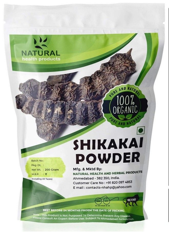 Natural Health Products - Natural Shikakai Powder For Hair Natural Organic Herbs Hair Strengthening Hair Shampoo Shine Conditioning 200Gm - Image 1