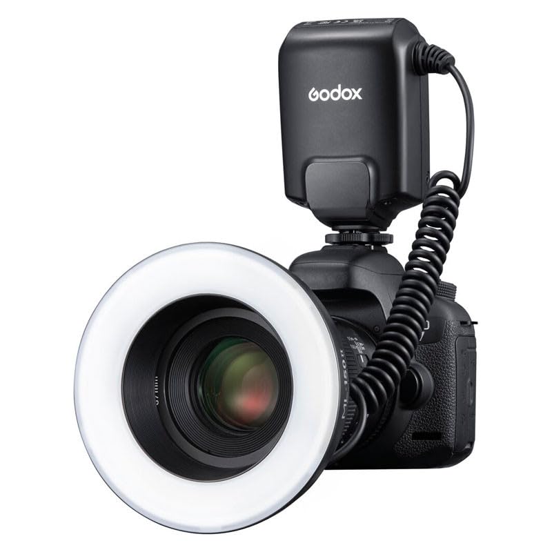 Godox ML150II Macro Ring Flash on Camera Ring Flash Light GN12 CCT 5800K±200K for Fuji, for Canon, for Nikon, for Sony, for Olympus Camera - Image 4
