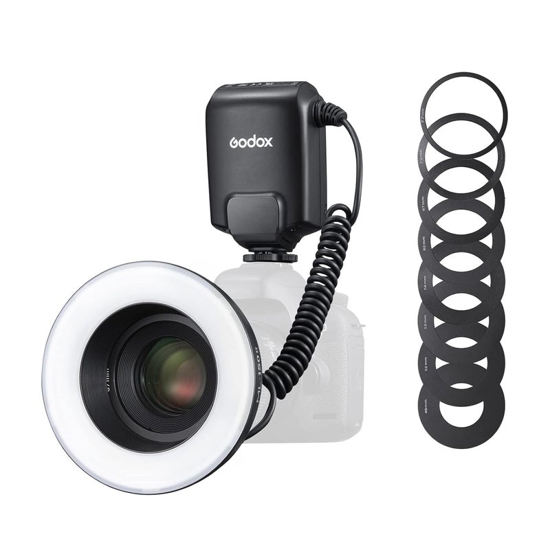 Godox ML150II Macro Ring Flash on Camera Ring Flash Light GN12 CCT 5800K±200K for Fuji, for Canon, for Nikon, for Sony, for Olympus Camera - Image 1