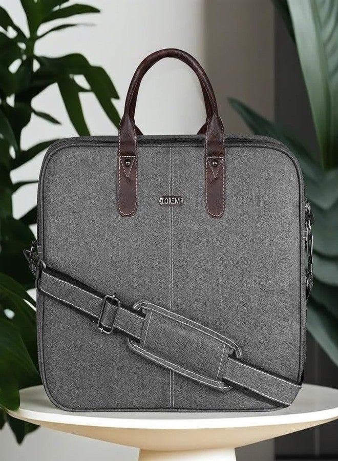 LOREM 10L Linen Messenger Bag For Men & Women - Grey Color BG73-UF - Image 2