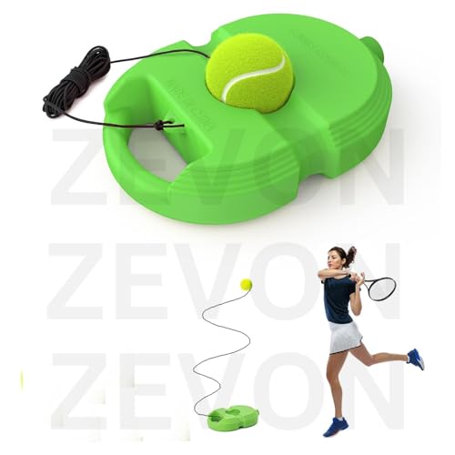 ZEVON Tennis Ball Self-Training Tool: Indoor Tennis & Cricket Solo Trainer Kit with String, Rebound Ball Tennis Set for Kids, Tennis Trainer Rebound Ball Practice Equipment, (No Racket Included) - Image 1