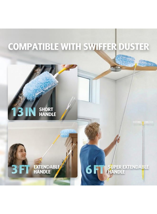 AIR U+ Duster Refills for Swiffer Heavy Duty Refill, 360 Ceiling Fan Dust Cleaner, Multi Surface Refills + 1Handle(30 Count) - Image 2