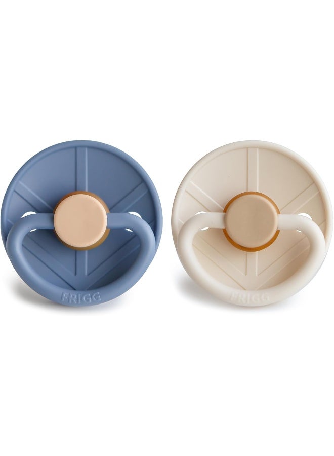 FRIGG لهاية FRIGG ليتل فايكنغ من اللاتكس للأطفال 0-6 أشهر 2-pack عرض المحيط/كريم - الحجم 1 - Image 2