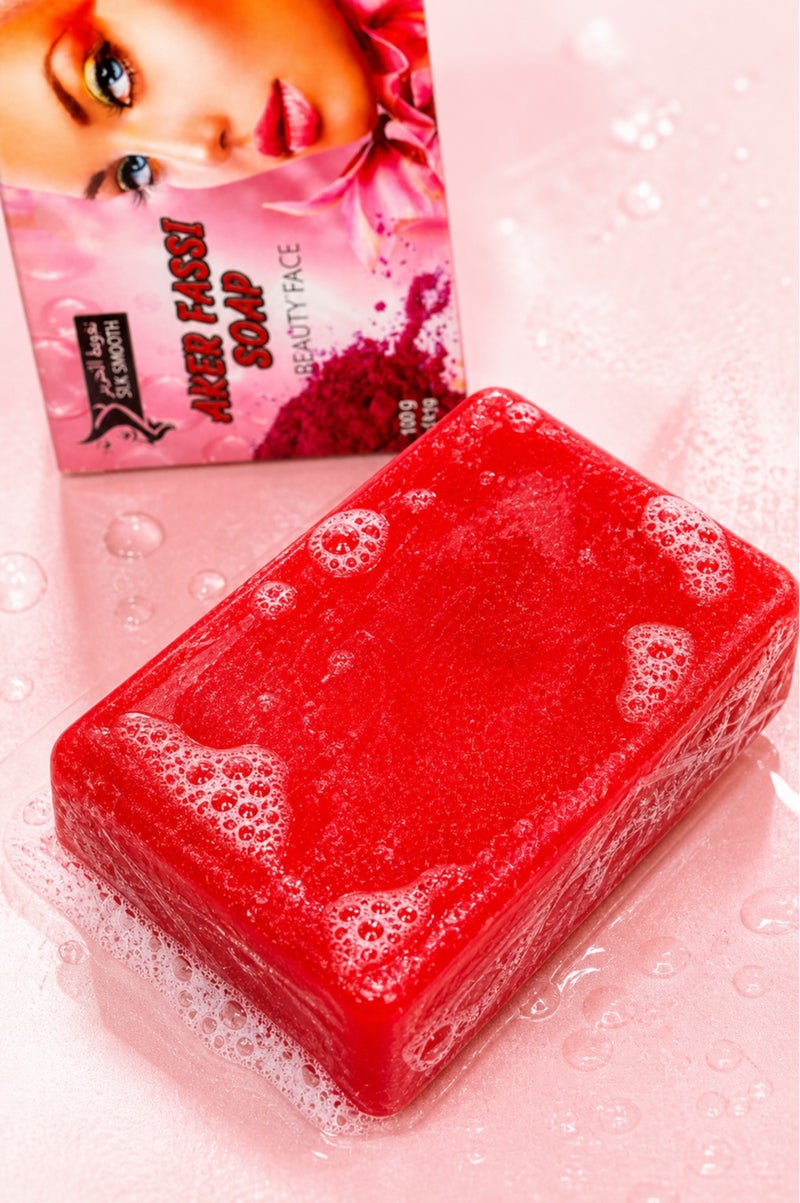 SILK SMOOTH Aker Fassi Soap 100g – Moroccan Beauty Soap for Skin Brightening & Deep Cleansing – Helps Even Skin Tone & Enhance Natural Glow – Face & Body Soap - Image 4