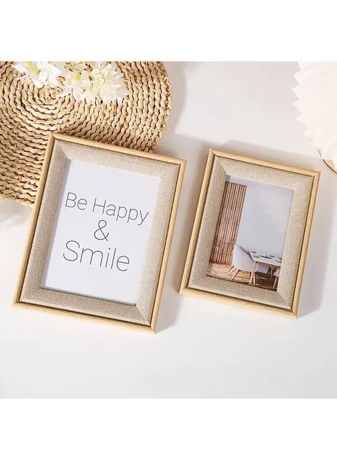 3 Size Wood Photo Frames 5 Inch Rustic Jute Christmas Wedding Tabletop Decor - Image 5