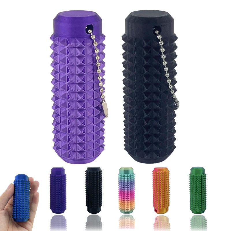 Deiviko 2PCS Little Ouchies Fidget Portable Stim Tool Pocket Mini Fidget Toy Pain Stim Fidget 3D Printed Venting Key Pendant Spiky Grippie Stim Keychain for Anxiety Relief Easter Gifts for Kids - Image 2