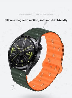 X-level 22mm Band Compatible for Huawei GT4/Huawei GT/Huawei GT 2 (46mm) Watch Band/Huawei Watch GT2 Pro Strap/Samsung Galaxy Watch 46mm / Galaxy Watch 3 45mm,Silicone Double Sided Magnetic Loop Strap  - Image 3