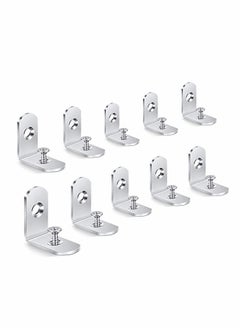 KASTWAVE 10 Pieces Corner Brace L Brackets Heavy-Duty 30 mm x 30 mm Right Angle Brackets Metal Corner Brackets 90 Degree Bracket for Wood Shelves Dressers Chairs with Screws  - Image 1