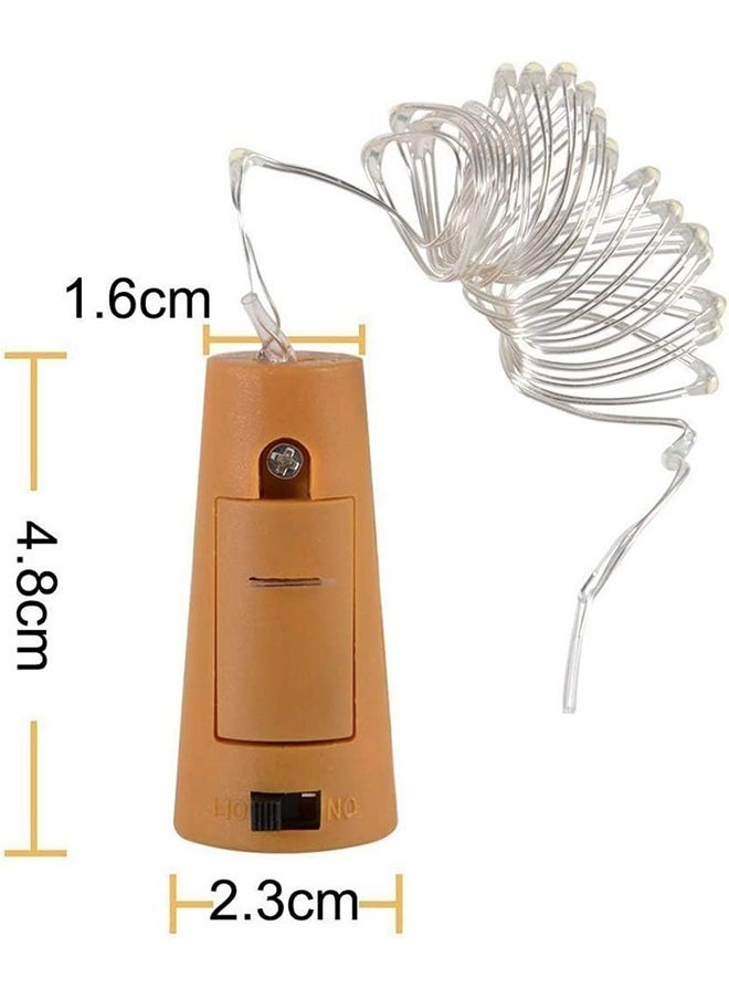LENND Wine Bottle Lights with Cork, 10 Pack LED Cork Shape Silver Wire Colorful Fairy Mini String Lights for DIY, Party, Decor, Wedding  - Image 4