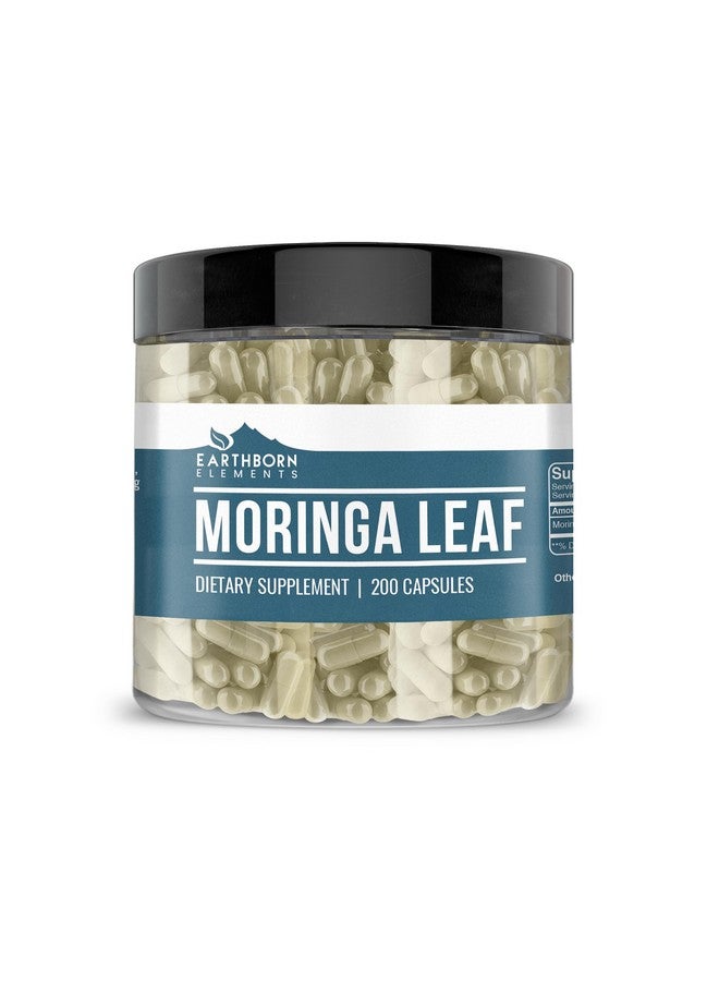 إيرثبورن إيليمنتس كبسولات مورينجا من Earthborn Elements، 200 كبسولة، نقية وغير مخففة، بدون إضافات - Image 1