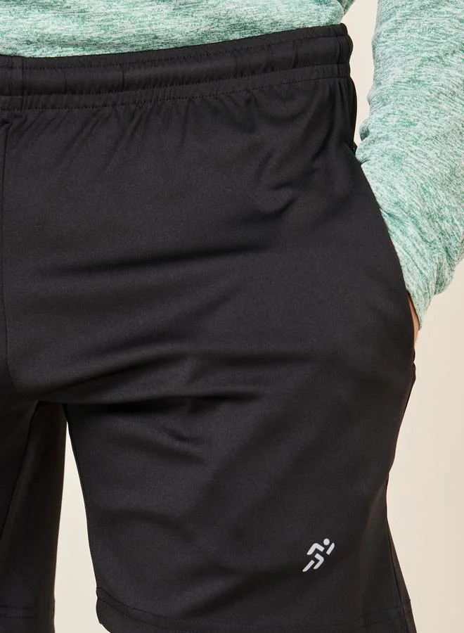 ستايلي اكتيف شورت محبوك للتدريب بخصر مطاطي