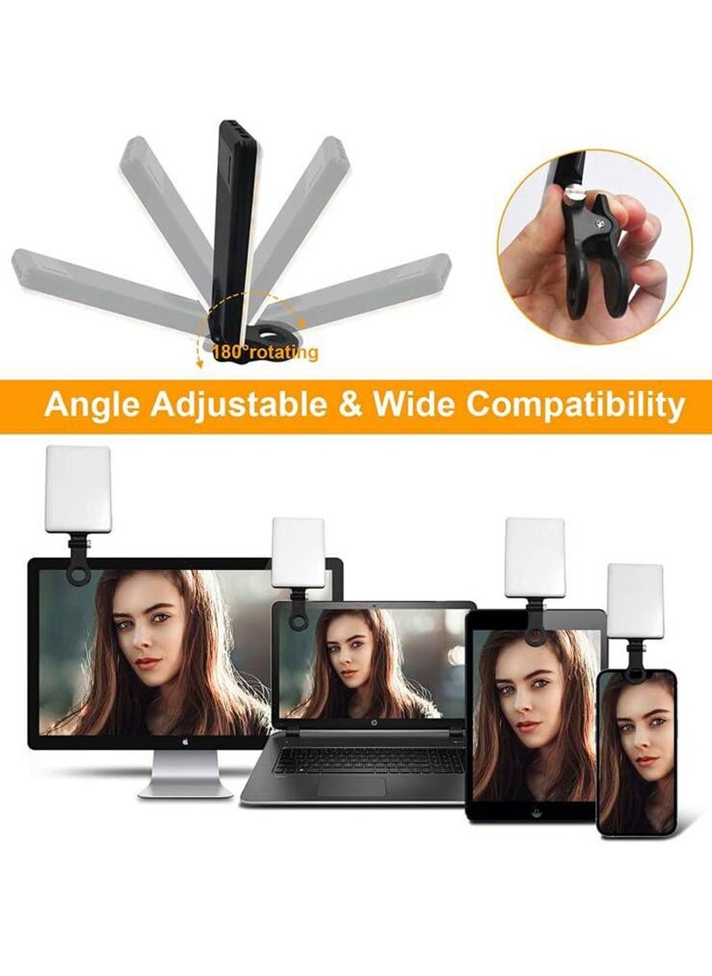 Gerenic LED Rechargeable Clip Fill Video Light with Clip, Adjusted 3 Light Modes for Phone, iPhone, Android, iPad, Laptop, for Makeup, TikTok, Selfie, Vlog, Video Conference and more  - Image 4