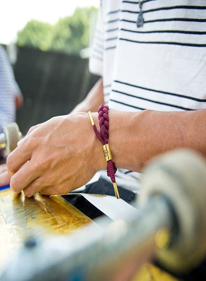 Rastaclat Braided Bracelets for Men & Women | 3 Pack Includes Onyx II, Zion II & Merlot Adjustable Stackable Bracelets Braided by Hand (Medium/Large) - Image 3